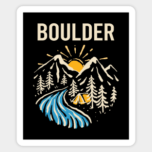 Vintage Nature Landscape - Boulder Sticker